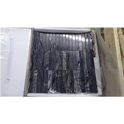 14 BOXES APPROX 140 PCS 12X12 TREE BLACK MARBLE 3 4" SECTIONED MOSAIC RETAIL 2513.00 AT 17.95 PER SQ