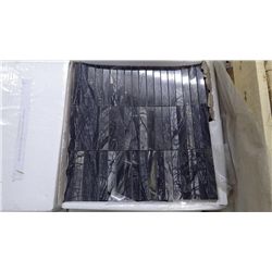 15 BOXES APPROX 150 PCS 12X12 TREE BLACK MARBLE 3 4" SECTIONED MOSAIC RETAIL 2692.00 AT 17.95 PER SQ