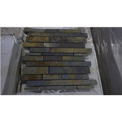 25 BOXES APPROX 125 PCS CHARCOAL TERRACOTTA MINI PLANKING MOSAIC RETAIL 1993.00 AT 15.95 PER SQ FT