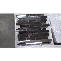 16 BOXES APPROX 115 PCS NEW ST LAURANT MARBLE MINI PLANKING MOSAIC RETAIL 2064.00 AT 17.95 PER SQ FT