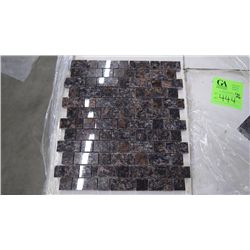 12 BOXES APPROX 120 PCS TAN BROWN GRANITE STAGGERED MOSAIC RETAIL 2874.00 AT 23.95 PER SQ FT
