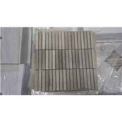 7 BOXES APPROX 70 PCS 12X12 LIGHT WOOD VEIN 3 4" SECTIONED MOSAIC RETAIL 1326.00 AT 18.95 PER SQ FT