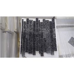 6 BOXES APPROX 60 PCS 12X12 NERO IMPALA GRANITE MINI PLANKING MOSAIC RETAIL 1497.00 AT 24.95 PER SQ 
