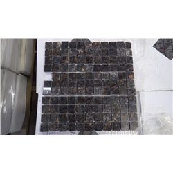 12 BOXES APPROX 120 PCS 12X12 TAN BROWN GRANITE 1" SQUARES MOSAIC RETAIL 2874.00 AT 23.95 PER SQ FT