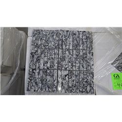 12 BOXES APPROX 120 PCS 12X12 OCEAN WAVE GRANITE 3 4" SECTIONED MOSAIC RETAIL 2514.00 AT 20.95 PER S