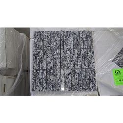 12 BOXES APPROX 120 PCS 12X12 OCEAN WAVE GRANITE 3 4" SECTIONED MOSAIC RETAIL 2514.00 AT 20.95 PER S