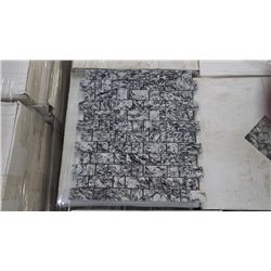 12 BOXES APPROX 120 PCS 12X12 OCEAN WAVE GRANITE STAGGERED MOSAIC RETAIL 2514.00 AT 20.95 PER SQ FT