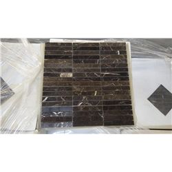 11 BOXES APPROX 110 PCS 12X12 NEW ST LAURANT MARBLE 3 4" SECTIONED MOSAIC RETAIL 2084.00 AT 18.95 PE