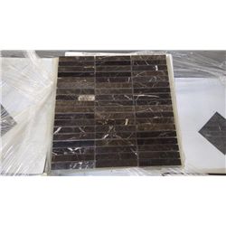 11 BOXES APPROX 110 PCS 12X12 NEW ST LAURANT MARBLE 3 4" SECTIONED MOSAIC RETAIL 2084.00 AT 18.95 PE