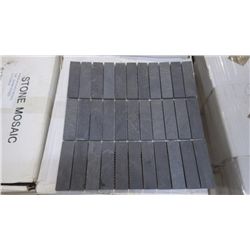 45 BOXES APPROX 225 PCS 12X12 PREMIUM BLACK SLATE 3 4" SECTIONED MOSAIC RETAIL 3813.00 AT 16.95 PER 