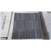 Image 1 : 45 BOXES APPROX 225 PCS 12X12 PREMIUM BLACK SLATE 3 4" SECTIONED MOSAIC RETAIL 3813.00 AT 16.95 PER 