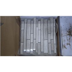4 BOXES APPROX 28 PCS LIGHT WOOD VEIN MARBLE MINI PLANKING MOSAIC RETAIL 530.00 AT 18.95 PER SQ FT