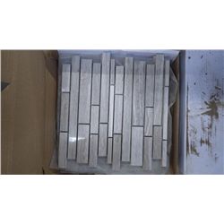 3 BOXES APPROX 21 PCS LIGHT WOOD VEIN MARBLE MINI PLANKING MOSAIC RETAIL 397.00 AT 18.95 PER SQ FT