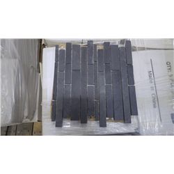 27 BOXES APPROX 135 PCS 12X12 PREMIUM BLACK SLATE MINI PLANKING MOSAIC RETAIL 2153.00 AT 15.95 PER S
