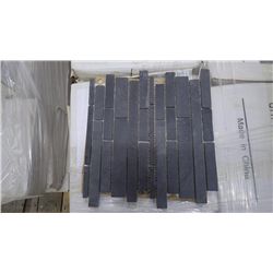 27 BOXES APPROX 135 PCS 12X12 PREMIUM BLACK SLATE MINI PLANKING MOSAIC RETAIL 2153.00 AT 15.95 PER S