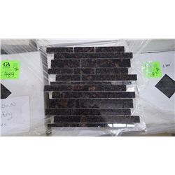 11 BOXES APPROX 110 PCS 12X12 TAN BROWN GRANITE MINI PLANKING MOSAIC RETAIL 2414.00 AT 21.95 PER SQ 