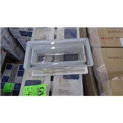6 BOXES APPROX 30 PCS 7.5"X3.7" CLEAR GLASS BLOCK SMOOTH FINISH RETAIL 268.00 AT 8.95 PER BLOCK