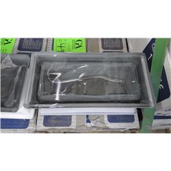 1 BOX APPROX 5 PCS 7.5"X3.7" GREY GLASS BLOCK WAVY FINISH RETAIL 84.00 AT 16.95 PER BLOCK