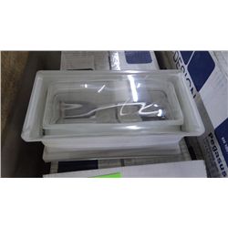 2 BOXES APPROX 10 PCS 7.5"X3.7" CLEAR GLASS BLOCK WAVY FINISH/BRUSHED FINISH RETAIL 169.00 AT 16.95 