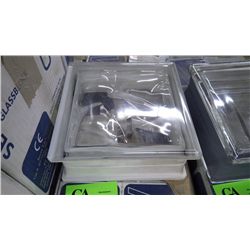 1 BOX 5 PCS 7.5"X7.5" CLEAR GLASS BLOCK WAVY FINISH RETAIL 49.75 AT 9.95 PER BLOCK