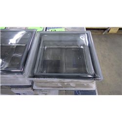 3 BOXES APPROX 16 PCS 7.5"X7.5" GREY CLASS BLOCK SMOOTH FINISH RETAIL 271.00 AT 16.95 PER BLOCK