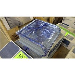 1 BOX APPROX 5 PCS 7.5"X7.5" BLUE GLASS BLOCK, WAVY FINISH, CURVED END RETAIL 284.00 AT 56.95 PER BL
