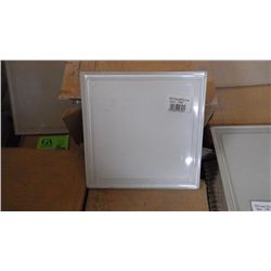 9 BOXES APPROX 82 PCS 7.5X7.5 WHITE GLASS TILE RETAIL 2455.00 AT 29.95 PER BLOCK