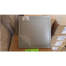 9 BOXES APPROX 81 PCS 7.5X7.5 LIGHT GREY GLASS TILE RETAIL 2425.00 AT 29.95 PER TILE