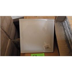 9 BOXES APPROX 81 PCS 7.5X7.5 WHITE GLASS TILE RETAIL 2425.00 AT 29.95 PER TILE