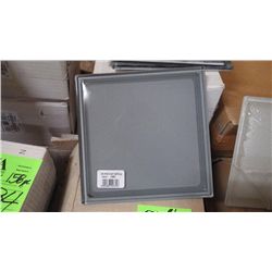 9 BOXES APPROX 81 PCS 7.5X7.5 GREY GLASS TILE SMOOTH FINISH RETAIL 2425.00 AT 29.95 PER TILE