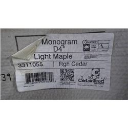 5 BOXES APPROX 1000 SQ.FT, MONOGRAM DOUBLE 4" CLAPBOARD VINYL SIDING LIGHT MAPLE RETAIL 1674.00 AT 1