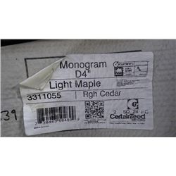 4 BOXES, 800 SQ.FT MONOGRAM DOUBLE 4" CLAPBOARD VINYL SIDING LIGHT MAPLE RETAIL 1339.00 AT 1.65 PER 