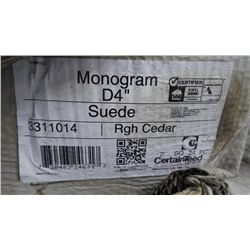 6 BOXES APPROX 1200 SQ.FT MONOGRAM DOUBLE 4" CLAPBOARD VINYL SIDING SUEDE RETAIL 2152.00 AT 1.79 PER