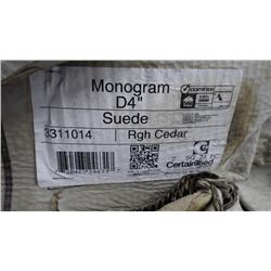 6 BOXES APPROX 1200 SQ.FT MONOGRAM DOUBLE 4" CLAPBOARD VINYL SIDING SUEDE RETAIL 2152.00 AT 1.79 PER
