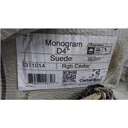 6 BOXES APPROX 1200 SQ.FT MONOGRAM DOUBLE 4" CLAPBOARD VINYL SIDING SUEDE RETAIL 2152.00 AT 1.79 PER