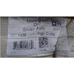 4 BOXES APPROX 800 SQ.FT MONOGRAM DOUBLE 4" CLAPBOARD VINYL SIDING SILVER ASH RETAIL 1339.00 AT 1.67