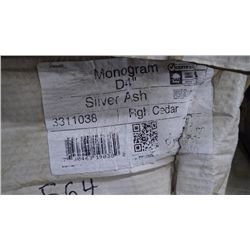 4 BOXES APPROX 800 SQ.FT MONOGRAM DOUBLE 4" CLAPBOARD VINYL SIDING SILVER ASH RETAIL 1339.00 AT 1.67