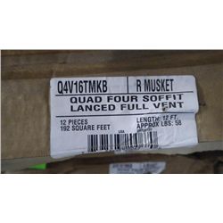 3 BOXES APPROX 570 SQ.FT QUAD FOUR SOFFIT LANCED FULL VENT MUSKET BROWN