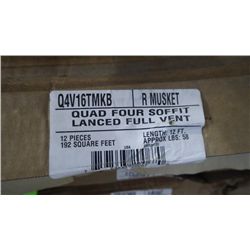 4 BOXES APPROX 760 SQ.FT QUAD FOUR SOFFIT LANCED FULL VENT MUSKET BROWN
