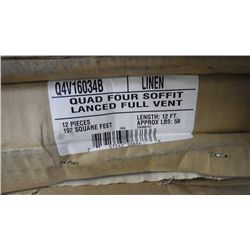 5 BOXES APPROX 950 SQ.FT QUAD FOUR SOFFIT LANCED FULL VENT LINEN RETAIL