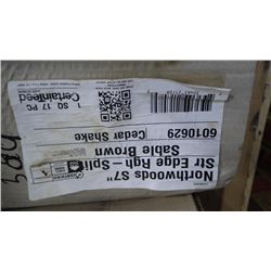 4 BOXES APPROX 400 SQ.FT NORTHWOODS SINGLE 7" STRAIGHT EDGE SHAKE SABLE BROWN RETAIL 1628.00