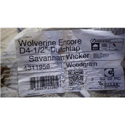 3 BOXES + 35 PCS APPROX 900 SQUARE FEET DOUBLE 4.5" DUTCHLAP VINYL SIDING SAVANNAH WICKER RETAIL 130