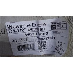 4 BOXES APPROX 800 SQ.FT DOUBLE 4.5" DUTCHLAP VINYL SIDING WARM SAND RETAIL 787.00