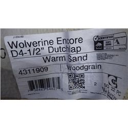 4 BOXES APPROX 800 SQ.FT DOUBLE 4.5" DUTCHLAP VINYL SIDING WARM SAND RETAIL 787.00