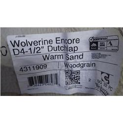 4 BOXES APPROX 800 SQ.FT DOUBLE 4.5" DUTCHLAP VINYL SIDING WARM SAND RETAIL 787.00