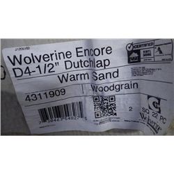 4 BOXES APPROX 800 SQ.FT DOUBLE 4.5" DUTCHLAP VINYL SIDING WARM SAND RETAIL 787.00