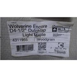 4 BOXES APPROX 800 SQ.FT DOUBLE 4.5" DUTCHLAP VINYL SIDING LIGHT MAPLE RETAIL 787.00