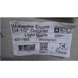 4 BOXES APPROX 800 SQ.FT DOUBLE 4.5" DUTCHLAP VINYL SIDING LIGHT MAPLE RETAIL 787.00