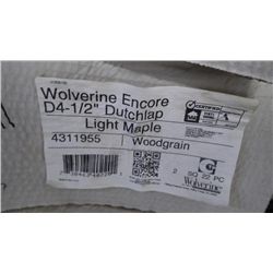 4 BOXES APPROX 800 SQ.FT DOUBLE 4.5" DUTCHLAP VINYL SIDING LIGHT MAPLE RETAIL 787.00