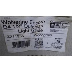 6 BOXES APPROX 1200 SQ.FT DOUBLE 4.5" DUTCHLAP VINYL SIDING LIGHT MAPLE RETAIL 1181.00